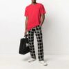 Camiseta de pantalones cortos con cuello redondo y estampado del logotipo SS21, versión roja