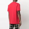 Camiseta de pantalones cortos con cuello redondo y estampado del logotipo SS21, versión roja