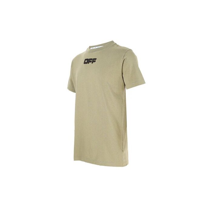 Camiseta de pantalones cortos con cuello redondo y estampado del logotipo, versión estándar, verde