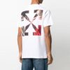 Camiseta de pantalones cortos con cuello redondo y estampado, temporada primavera-verano 2021, color blanco