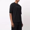 Camiseta de pantalones cortos con cuello redondo y logo FW21, versión ajustada, color negro