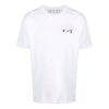 Camiseta de pantalones cortos con cuello redondo y logo FW21, versión estándar, blanca