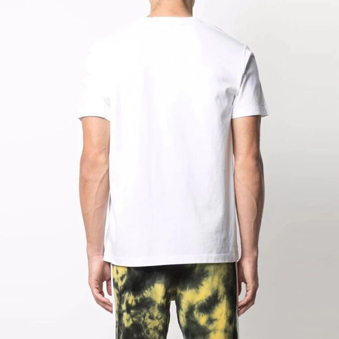 Camiseta de pantalones cortos con cuello redondo y logo FW21, versión estándar, blanca
