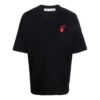 Camiseta de pantalones cortos con cuello redondo y logo FW21, versión estándar, color negro