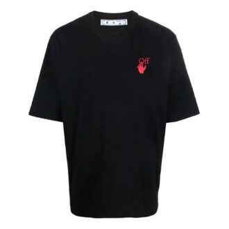 Camiseta de pantalones cortos con cuello redondo y logo FW21, versión estándar, color negro