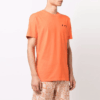 Camiseta de pantalones cortos con cuello redondo y logo, versión estándar, naranja