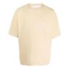 Camiseta de pantalones cortos con cuello redondo y rayas Off-White para hombre, color beige