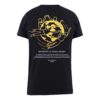 Camiseta de pantalones cortos con estampado de la Tierra bordado, color negro