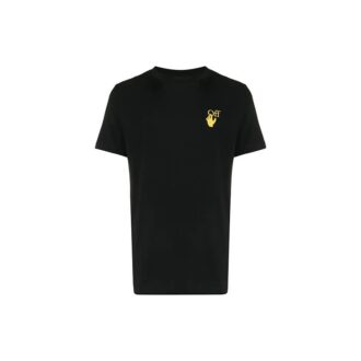 Camiseta de pantalones cortos con estampado de la Tierra bordado, color negro