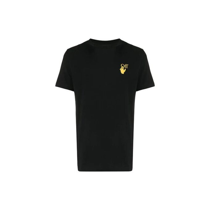 Camiseta de pantalones cortos con estampado de la Tierra bordado, color negro