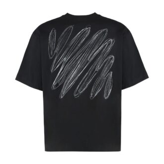Camiseta de pantalones cortos de skate con garabatos Diagonales «Negro»