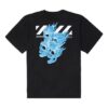 Camiseta de pantalones cortos oversize con estampado de esqueleto para hombre