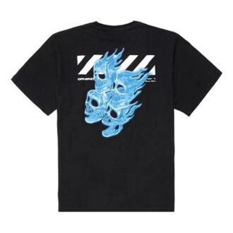 Camiseta de pantalones cortos oversize con estampado de esqueleto para hombre