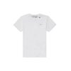 Camiseta de pantalones cortos para hombre con logo sin terminar, color blanco