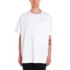 Camiseta de pantalones cortos para hombre con logo sin terminar, color blanco