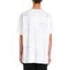 Camiseta de pantalones cortos para hombre con logo sin terminar, color blanco