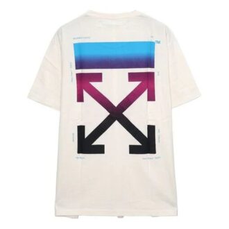 Camiseta de manga corta oversize con diseño de flechas degradadas