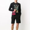 Camiseta deportiva de hombre con rayas diagonales y logotipo