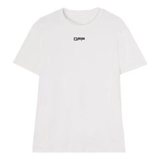 Camiseta deportiva de manga corta con contorno de flecha «Blanco Negro»