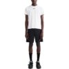 Camiseta deportiva de manga corta con contorno de flecha «Blanco Negro»