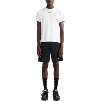 Camiseta deportiva de manga corta con contorno de flecha «Blanco Negro»