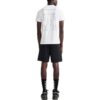 Camiseta deportiva de manga corta con contorno de flecha «Blanco Negro»