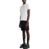 Camiseta deportiva de manga corta con contorno de flecha «Blanco Negro»