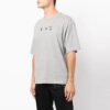 Camiseta gris de hombre Off-White FW21 con estampado del logotipo, pantalones cortos y corte holgado