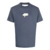 Camiseta gris de manga corta con cuello redondo y estampado de logotipo degradado de Off-White para hombre, colección primavera-verano 2022, versión estándar