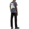 Camiseta gris de manga corta con cuello redondo y estampado de logotipo degradado de Off-White para hombre, colección primavera-verano 2022, versión estándar