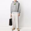 Camiseta gris de manga corta para hombre Off-White con estampado de letras y flecha en la espalda, colección FW21