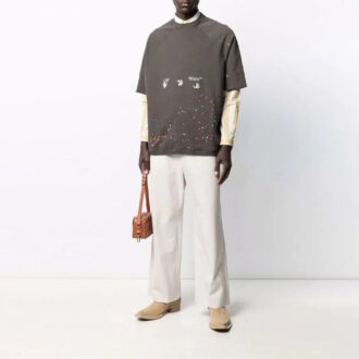 Camiseta gris de manga corta para hombre Off-White, versión Ordinary, colección primavera-verano 2021