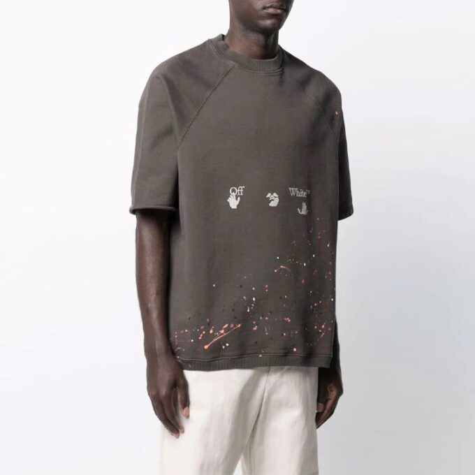 Camiseta gris de manga corta para hombre Off-White, versión Ordinary, colección primavera-verano 2021