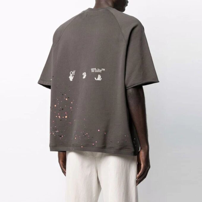 Camiseta gris de manga corta para hombre Off-White, versión Ordinary, colección primavera-verano 2021