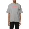 Camiseta gris de manga corta y cuello redondo con eslogan impreso Off-White para hombre, colección Otoño-Invierno 2022, versión estándar