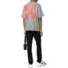 Camiseta gris de manga corta y cuello redondo con eslogan impreso Off-White para hombre, colección Otoño-Invierno 2022, versión estándar