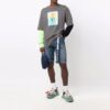 Camiseta gris de manga larga con estampado FW21