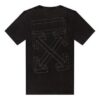 Camiseta holgada de manga corta Off-White para hombre c/o Distress con diseño de flecha en 3D en negro y gris