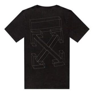 Camiseta holgada de manga corta Off-White para hombre c/o Distress con diseño de flecha en 3D en negro y gris