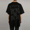 Camiseta holgada de manga corta Off-White para hombre c/o Distress con diseño de flecha en 3D en negro y gris