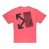Camiseta holgada de manga corta Splitted Arrows, talla grande, color rojo