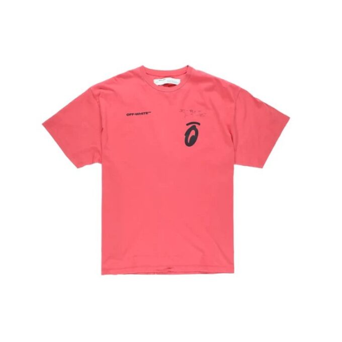 Camiseta holgada de manga corta Splitted Arrows, talla grande, color rojo