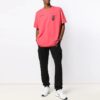 Camiseta holgada de manga corta Splitted Arrows, talla grande, color rojo