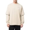 Camiseta holgada de manga larga con estampado en la espalda Off-White para hombre, colección primavera-verano 2022