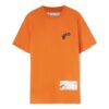 Camiseta naranja de manga corta con cuello redondo y estampado de logotipo de Off-White Men’s x Teenage Engineering Crossover SS22