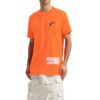 Camiseta naranja de manga corta con cuello redondo y estampado de logotipo de Off-White Men’s x Teenage Engineering Crossover SS22