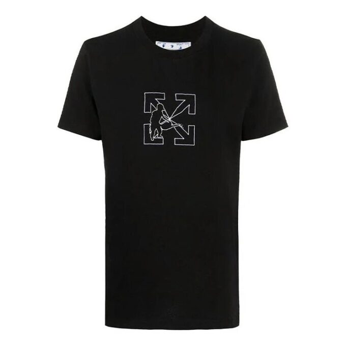 Camiseta negra con estampado de flechas para hombre de Off-White