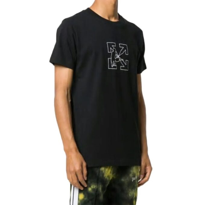 Camiseta negra con estampado de flechas para hombre de Off-White
