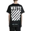 Camiseta negra de manga corta con cuello redondo y estampado de rayas de tigre Off-White Men’s C/O Virgil Abloh Splash Ink
