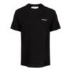 Camiseta negra de manga corta con cuello redondo y estampado del logotipo de Off-White para hombre, colección FW22